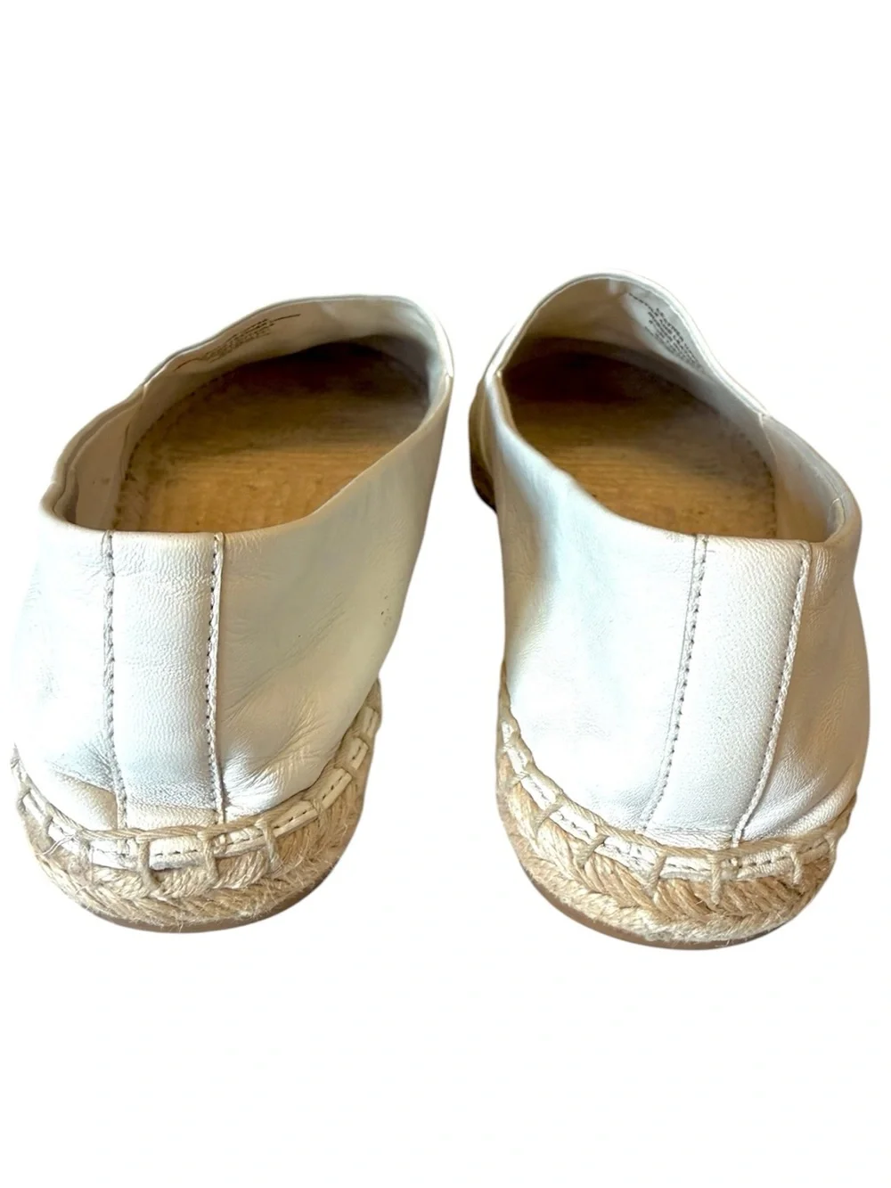 Tory Burch Mestico Espadilles Size 8-1/2 White with Black Toe